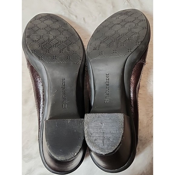 Naturalizer Leather Womens Shoes N5 Comfort Heels Slip Ons Clogs Size 11 M - Picture 7 of 8